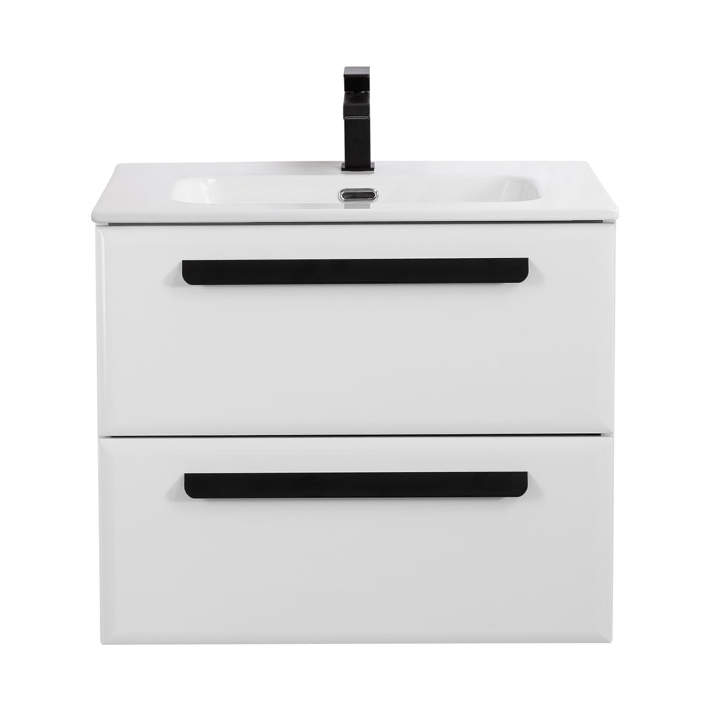 Изображение товара База под раковину CEZARES ECO-CER-N с ящиками Bianco Lucido