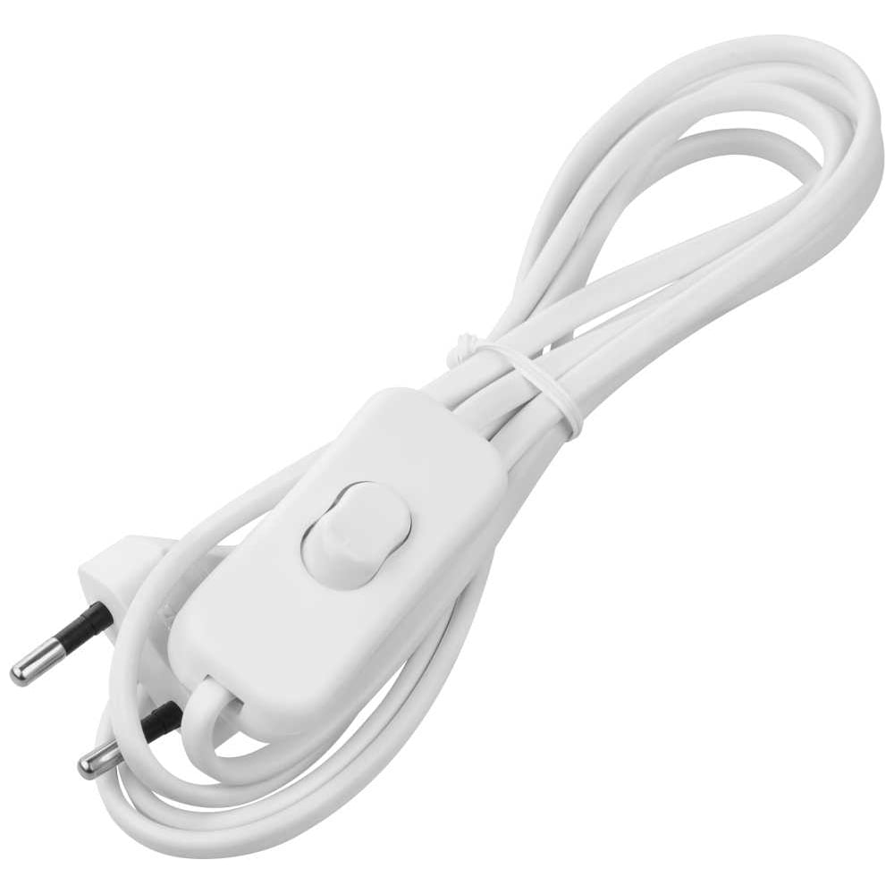 Изображение товара Шнур для БРА с выключателем TDM ELECTRIC 2х0,5 мм2 1,8 м белый SQ1305-1002