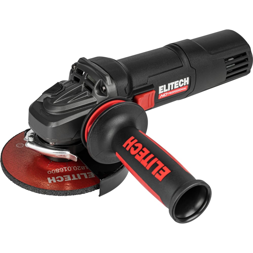 Изображение товара Угловая шлифмашина Elitech AG 1012 мощностью 1010 Вт, диаметр диска 125 мм профессиональная