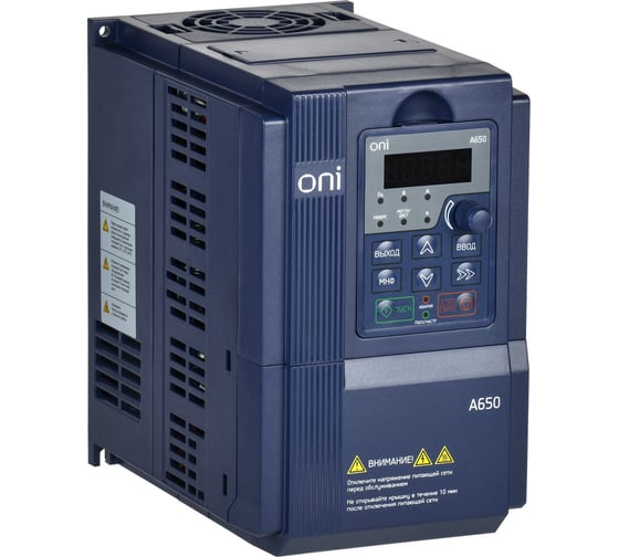 Изображение товара Преобразователь частоты ONI A650 380В 3Ф 5,5кВт 13А M A650-33E055TM