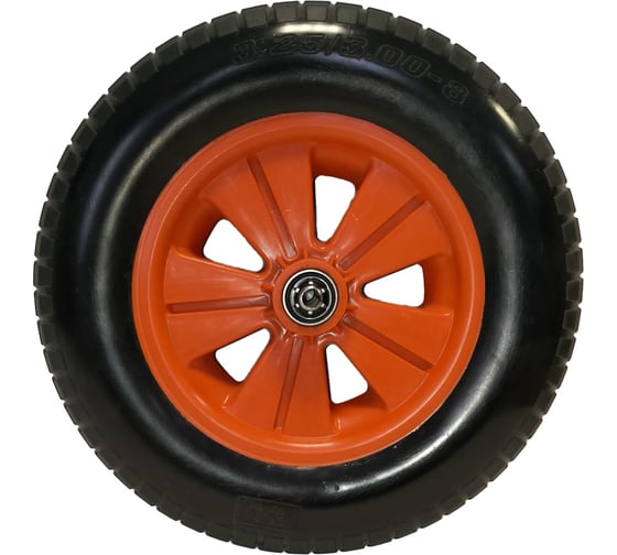 Изображение товара Колесо пенополиуретановое ООО РВ Пласт 3.25/3.00-8, ступица 12 мм 0270