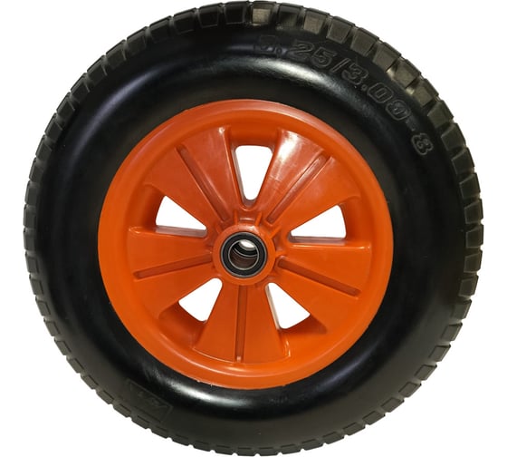 Изображение товара Колесо пенополиуретановое ООО РВ Пласт 3.25/3.00-8, ступица 20 мм 0267