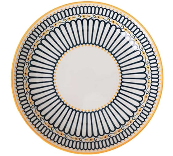 Изображение товара Тарелка Homium Japanese Collection Home, диаметр 20 см, белый с узором home02