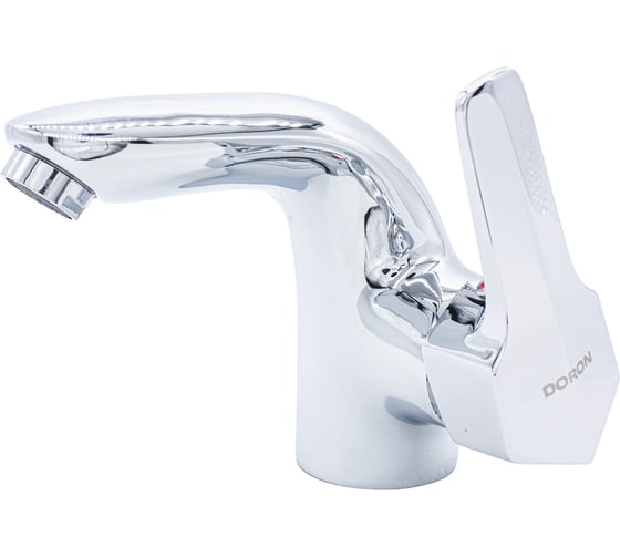 Изображение товара Смеситель для умывальника Doron DL 2348-N, шаровый, хром, излив короткий, п/г 016325