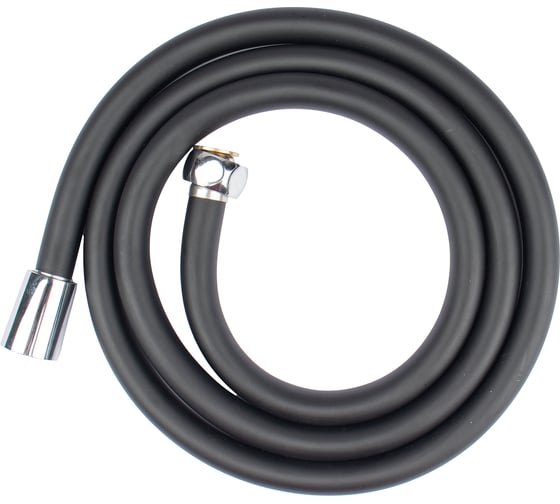 Изображение товара Шланг для душа Doron D26PL, 150 см, оплетка ПВХ черный, имп/имп, блистер 016283