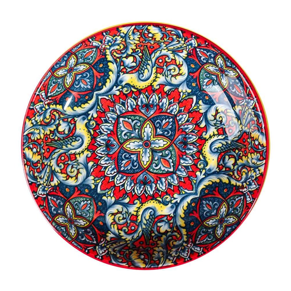 Изображение товара Тарелка Homium Kitchen Marakesh D20.5 - глубокая керамическая сервировочная с восточным узором
