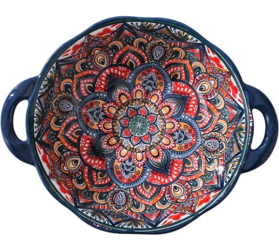 Изображение товара Тарелка Homium Kitchen, Multi, Маракеш, глубокая, с ручками, D24.5, темно-синий marakesh09