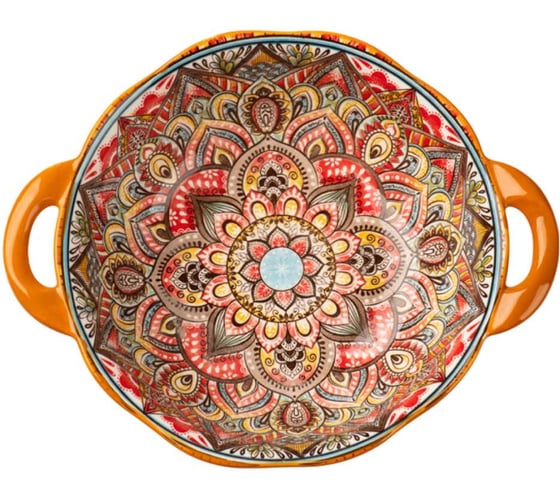 Изображение товара Тарелка Homium Kitchen, Multi, Маракеш, глубокая, с ручками, D24.5, оранжевый marakesh07