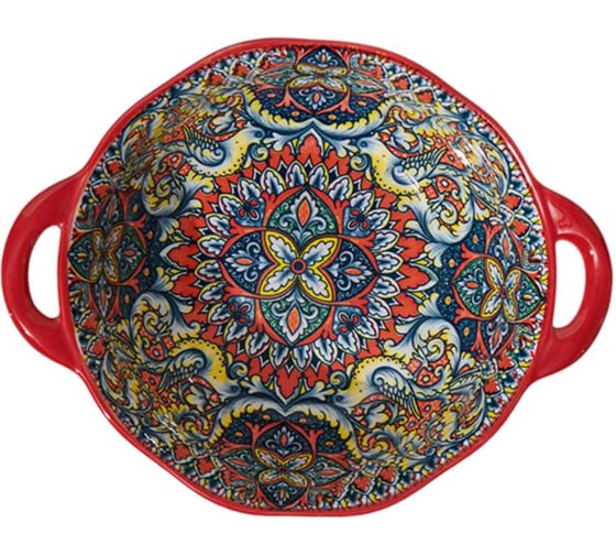 Изображение товара Тарелка Homium Kitchen, Multi, Маракеш, глубокая, с ручками, D24.5, красный marakesh06