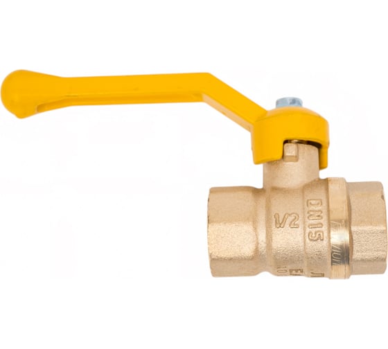 Изображение товара Кран шаровый латунный для газа ГАЛЛОП Станд 220 Ду15,, Ру40 м/м,, рычагаг 115008 109-1211