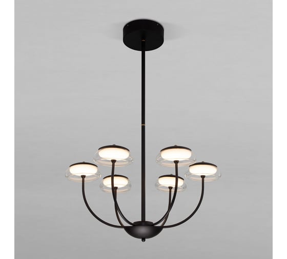 Изображение товара Потолочный светодиодный светильник Eurosvet Fungo со стеклянными плафонами 50388 LED черный a068861