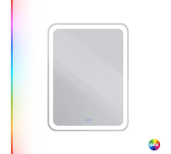 Изображение товара Зеркало со встроенной разноцветной подсветкой RGB и сенсорным выключателем Cezares MULTICOLORE , 12V, 220-240V, 600x800x30 CZR-SPC-MC-600-800-RGB-TCH