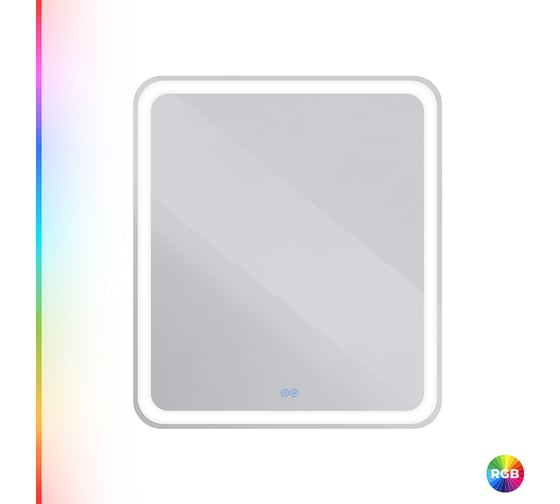 Изображение товара Зеркало со встроенной разноцветной подсветкой RGB и сенсорным выключателем Cezares MULTICOLORE , 12V, 220-240V, 700x800x30 CZR-SPC-MC-700-800-RGB-TCH