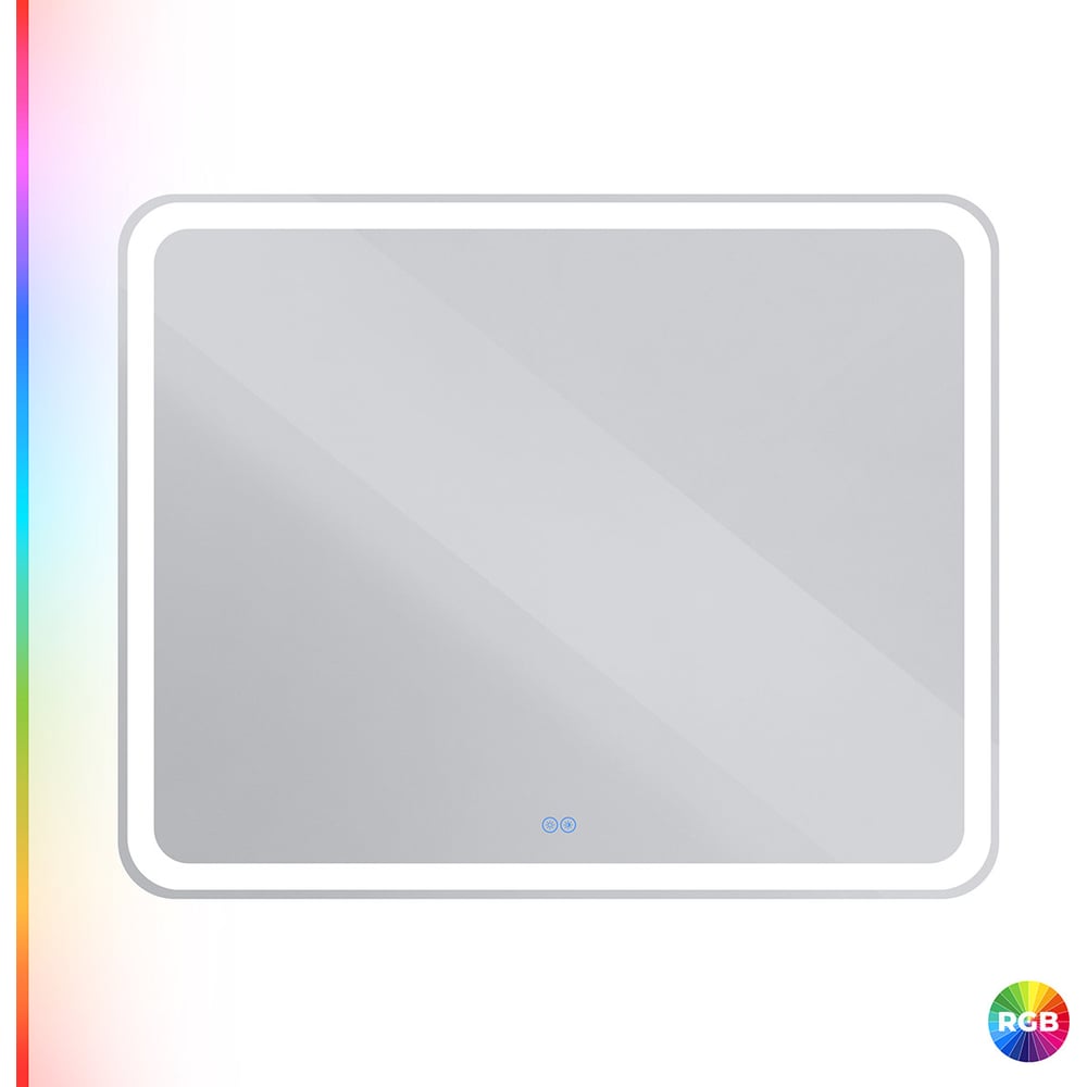 Изображение товара Зеркало со встроенной RGB подсветкой, сенсорным выключателем, 1000x800 мм
