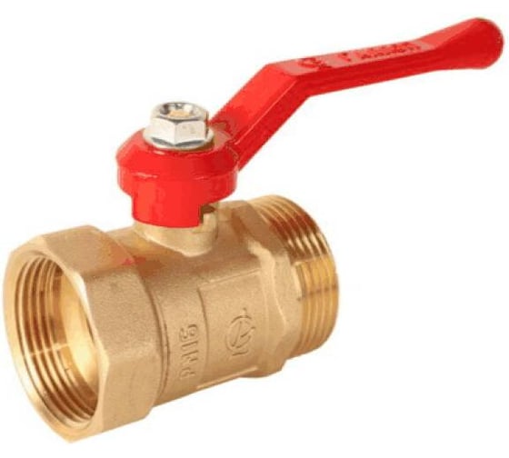 Изображение товара Кран шаровый латунный ГАЛЛОП ПРАКТИК 121 Ду20, Ру16 м/р, рычаг 0103270 107-6805