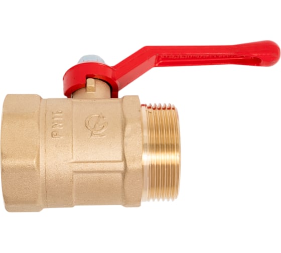 Изображение товара Кран шаровый латунный ГАЛЛОП ПРАКТИК 121 Ду40, Ру16 м/р, рычаг 103281 107-6807