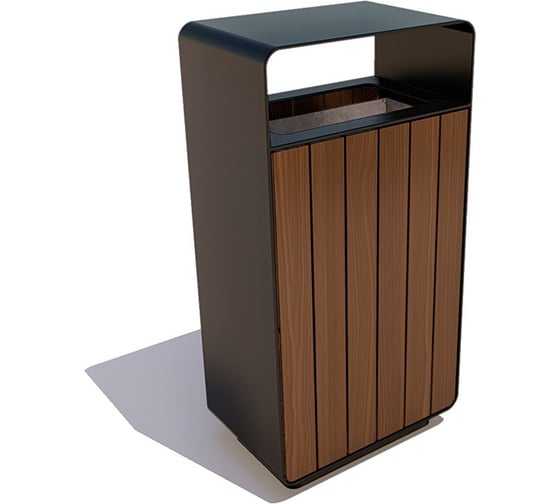 Изображение товара Урна уличная 7 скамеек Город, 67111, сосна цвет палисандр 67111/ГОРОД/9005/С_ПАЛ