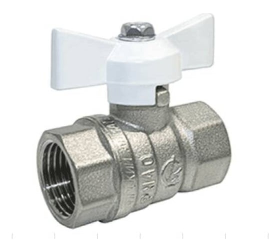 Изображение товара Кран шаровый латунный ГАЛЛОП Станд 230 нк Ду15, Ру40 м/м, бабочка 113164 109-0889