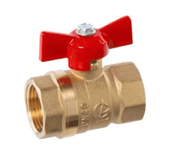 Изображение товара Кран шаровый латунный ГАЛЛОП Станд 230 Ду20, Ру40 м/м, бабочка 107187 109-0895