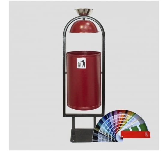 Изображение товара Урна уличная FerrumFormat Рубин 20 л с крышкой и пепельницей зеленый 4620065512070