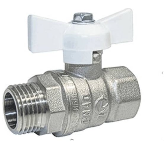 Изображение товара Кран шаровый латунный ГАЛЛОП Станд 231 нк Ду20, Ру40 м/р, бабочка 107189 109-0898