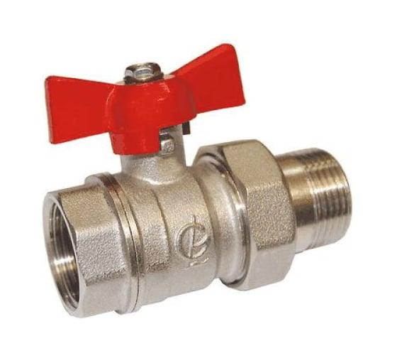 Изображение товара Кран шаровый латунный ГАЛЛОП Станд 232 нк Ду20, Ру40 м/амер, бабочка 107170 109-1217