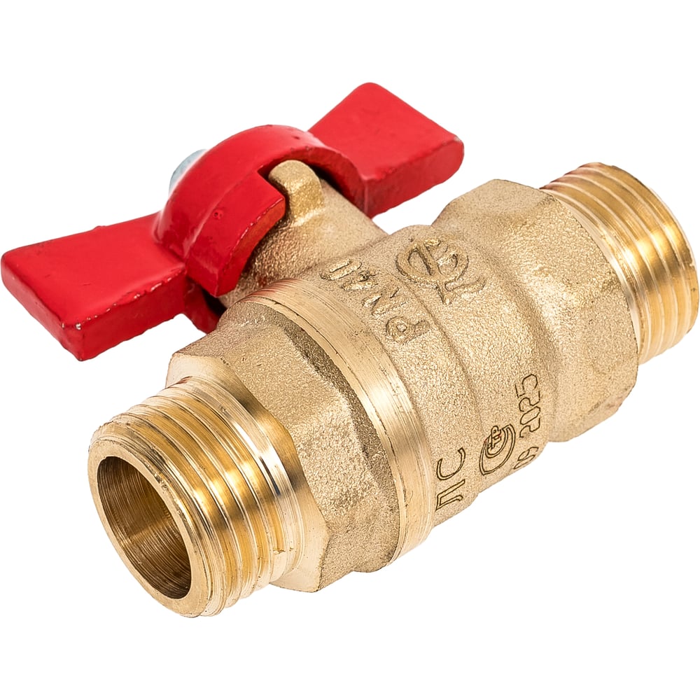 Изображение товара Латунный кран шаровый ГАЛЛОП Станд 233 Ду15 для воды с бабочкой