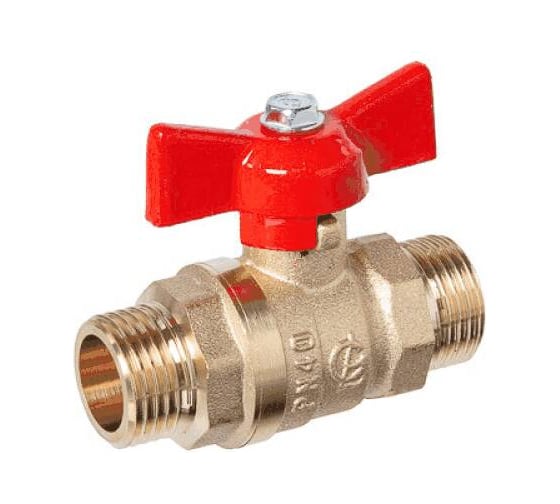 Изображение товара Кран шаровый латунный ГАЛЛОП Станд 233 Ду15, Ру40 р/р, бабочка 107203 109-1216