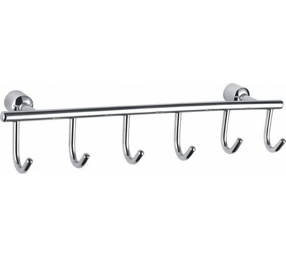 Изображение товара Вешалка с 6 крючками для ванной Wonzon & Woghand хром WW-9382-6