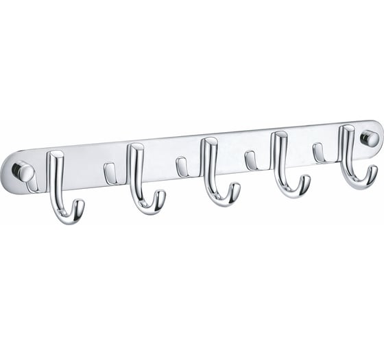 Изображение товара Вешалка с 5 крючками для ванной Wonzon & Woghand хром WW-9384-5