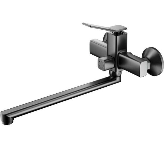 Изображение товара Смеситель для ванны PLATAN 22118G Zurich СЕРЫЙ, латунь, гусак L 35 см, картридж 30мм УТ-00052143