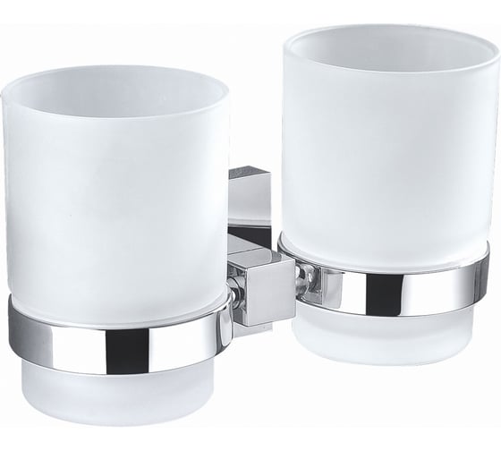 Изображение товара Два стакана для зубных щеток с держателем Wonzon & Woghand хром WW-8928