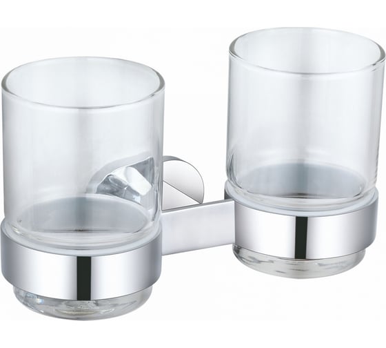 Изображение товара Два стакана для зубных щеток с держателем Wonzon & Woghand хром WW-8428