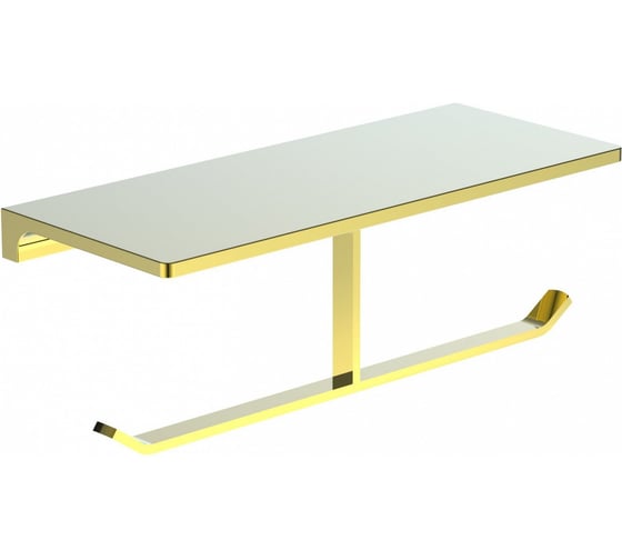 Изображение товара Двойной держатель для туалетной бумаги с полкой Wonzon & Woghand глянцевое золото WW-9156-LG