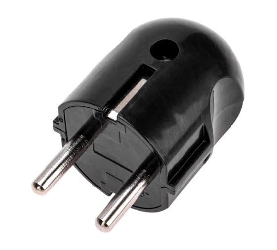 Изображение товара Вилка Евро прямая REXANT с заземлением 16А черная 11-8950