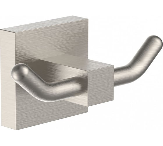 Изображение товара Двойной крючок для ванной Wonzon & Woghand брашированный никель WW-8925-BN