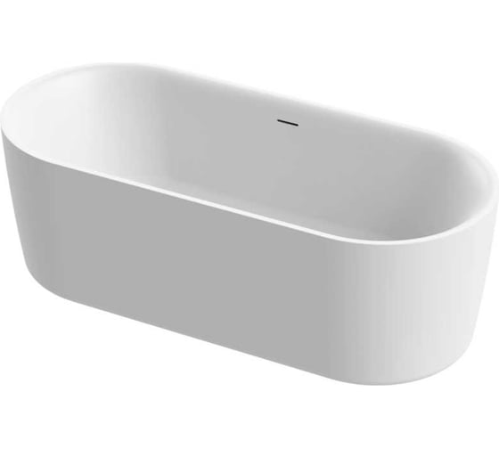 Изображение товара Акриловая ванна отдельно стоящая, цельная, белая матовая, Cezares METAURO-INT-Central-180-80-60-W-MATT