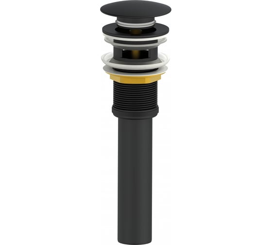 Изображение товара Донный клапан для раковины с переливом Wonzon & Woghand черный матовый WW-88SS03-MB