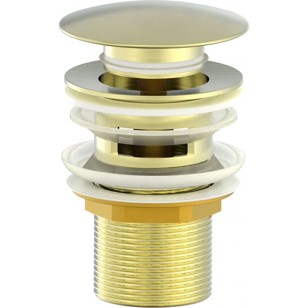 Изображение товара Донный клапан для раковины с переливом Wonzon & Woghand 45 мм золото