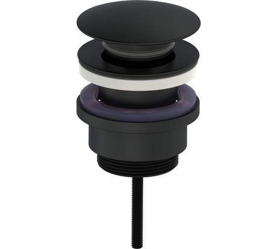 Изображение товара Донный клапан для раковины Wonzon & Woghand черный матовый WW-88SS07-MB