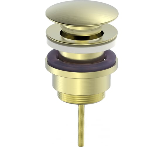 Изображение товара Донный клапан для раковины Wonzon & Woghand брашированное золото WW-88SS07-BG