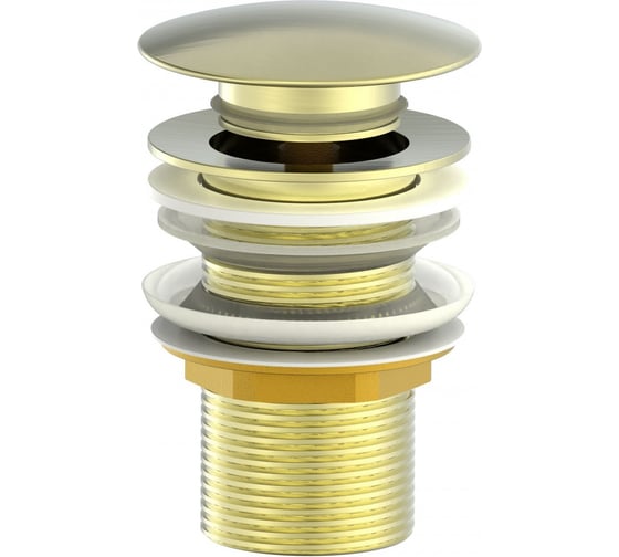 Изображение товара Донный клапан для раковины Wonzon & Woghand брашированное золото WW-88SS02-BG