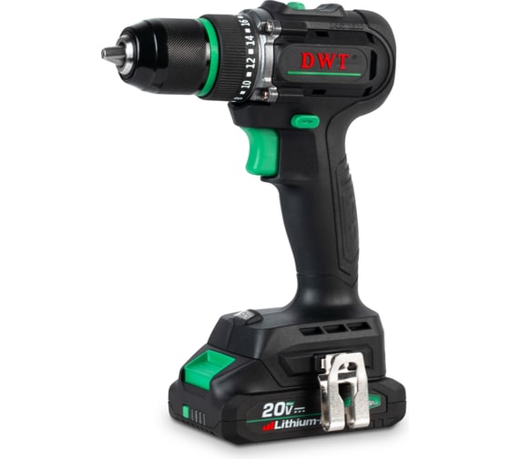 Изображение товара Бесщеточная аккумуляторная дрель-шуруповерт DWT ABSP-20 DNF-2 BMC