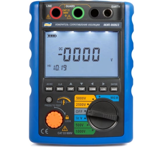 Изображение товара Измеритель сопротивления изоляции АКИП-8606/2