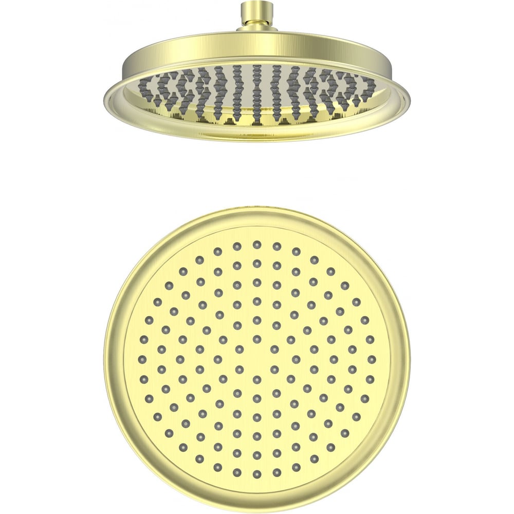 Изображение товара Тропическая лейка для душа Wonzon & Woghand брашированное золото круглая 228 мм
