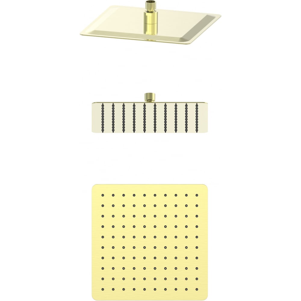 Изображение товара Тропическая лейка для душа Wonzon & Woghand брашированное золото WW-88DP06-BG