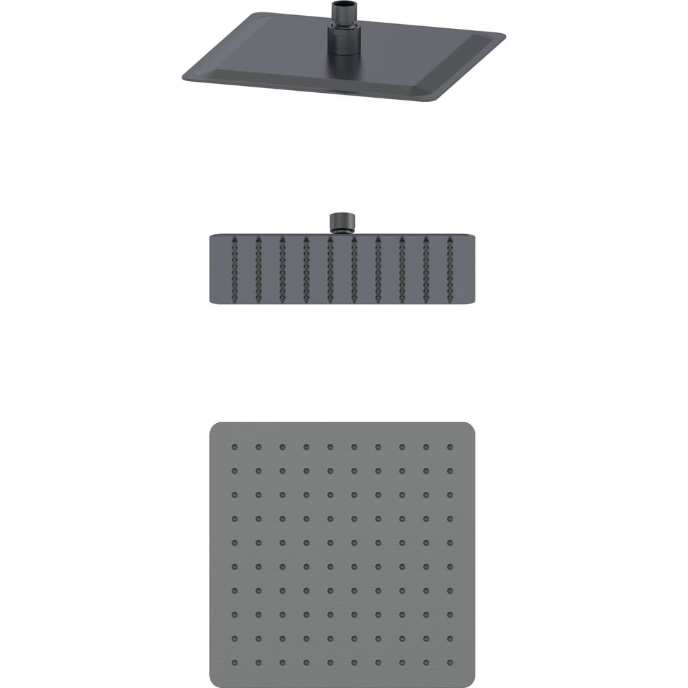 Изображение товара Тропическая лейка для душа Wonzon & Woghand темный графит модель WW-88DP06-BGM