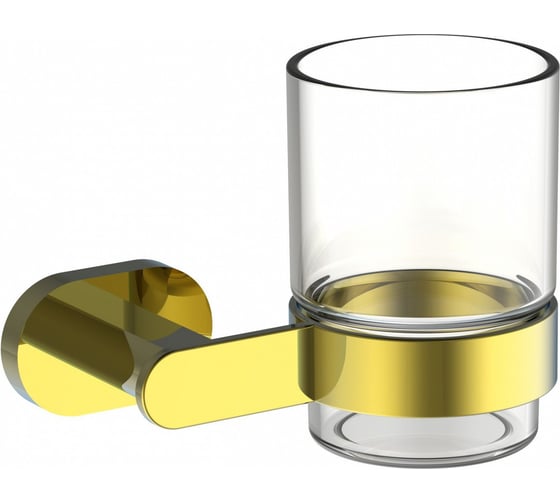 Изображение товара Стакан для зубных щеток с держателем Wonzon & Woghand глянцевое золото WW-8421-LG