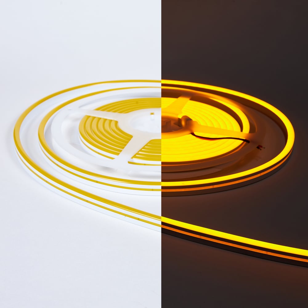 Изображение товара Светодиодная неоновая лента ELEGANZ 24В 7Вт/м Желтая 5м IP65
