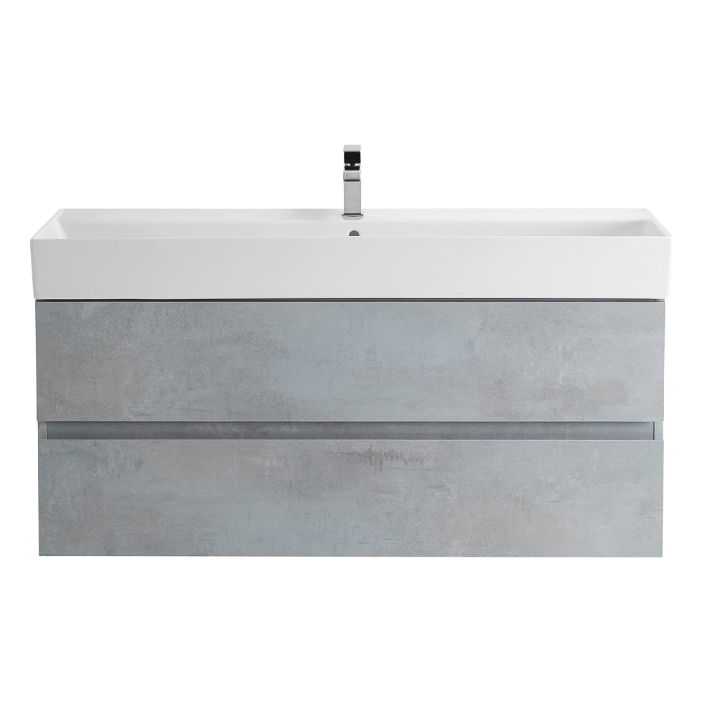 Изображение товара База под раковину CEZARES MOLVENO 46 с двумя выкатными ящиками Beton 1200x460x500